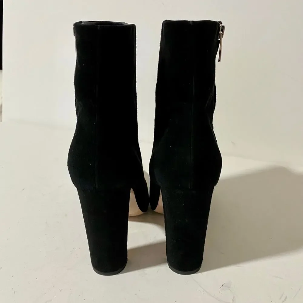 Gianvito Rossi Piper 85 Black Suede Heeled Ankle Boots Heels sz 39.5 Lyell - Picture 8 of 12